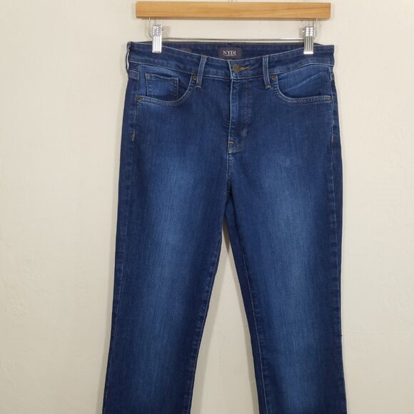 NYDJ Lift Tuck Technology SHERI SLIM Stretch Jeans Blue Size 6 - Picture 2 of 8